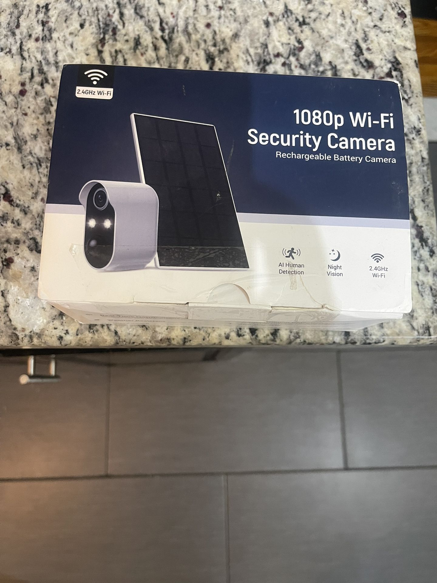 1080P Wifi Security Camera with Solar Panel Battery Powered Pan Tilt AI Motion