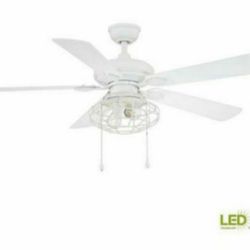 Home Decorators Collection Ellard 52" in Matte White Ceiling Fan with Light Kit ‼️PRICE FIRM‼️