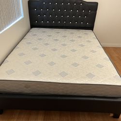 Queen Size Bed Frame W/ Mattress