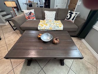 Coffee Table-knotty pine and reclaimed wood