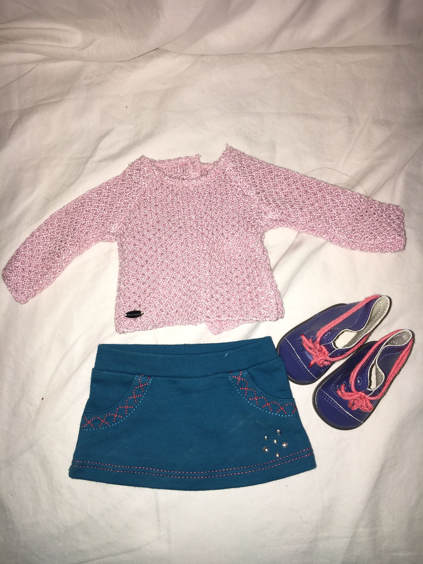 American Girl Doll Sweater And Skirt Outfit