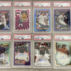 PSA Graded Baseball Cards - Ohtani, Trout, Elly