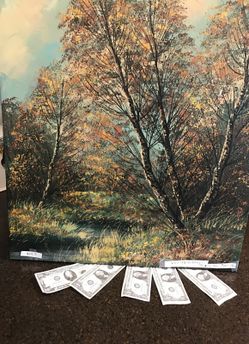 I framed picture of forest