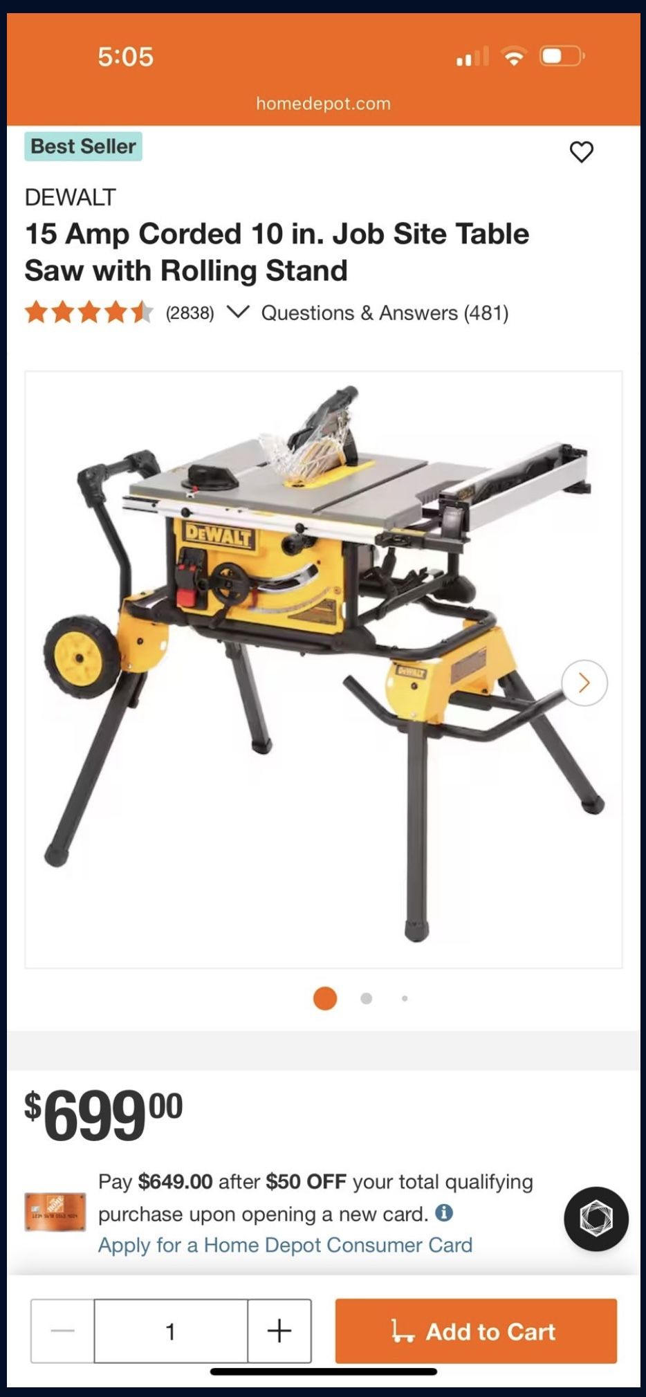 Dewalt Table Saw