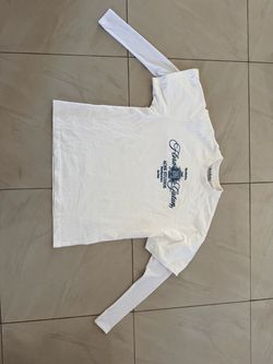 Acne Off-White Embroidered Long Sleeve T-shirt