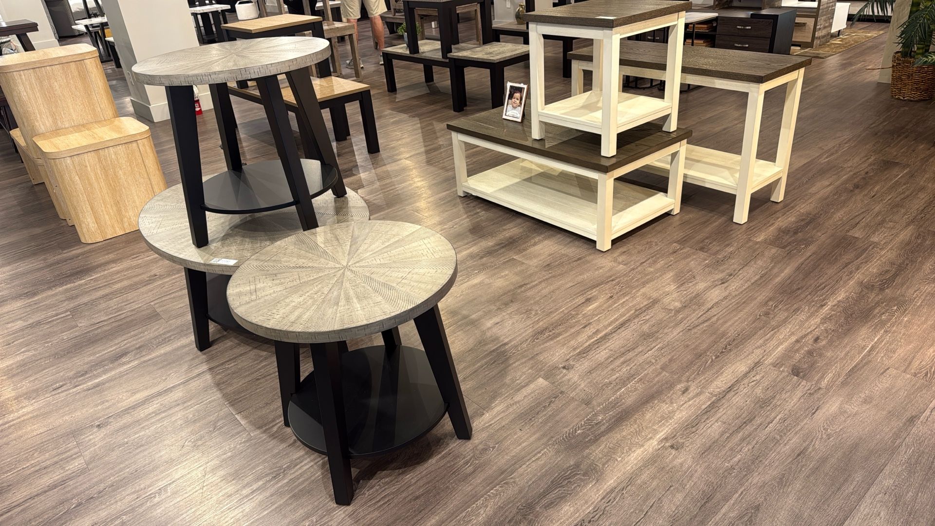Cocktail table and two end tables three-piece groups from $200 up to $600 for three-piece groups