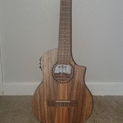 Kala Teakwood Tri-Top Tenor Acoustic-Electric Ukulele Plus Gator Gig Bag