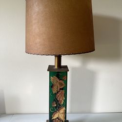 Vintage Lamp Green Glass