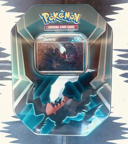New Sealed Pokémon TCG Darkrai Triple Whammy 3 Booster Metal Tin 