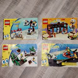 LEGO Lot of 4 SpongeBob Squarepants 3(contact info removed) 3(contact info removed) Instruction Manuals ONLY