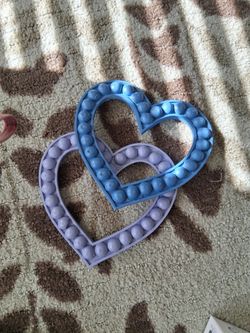 Wood heart decorations.