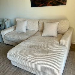 Comfy Corduroy Sectional Couch