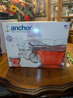 Anchor 18 pc Punchbowl Glassware Set