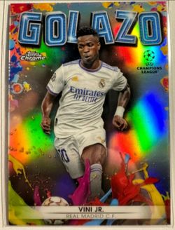 Vinicius Junior Vini Jr Topps Chrome Golazo Refractor Soccer Card Short Print