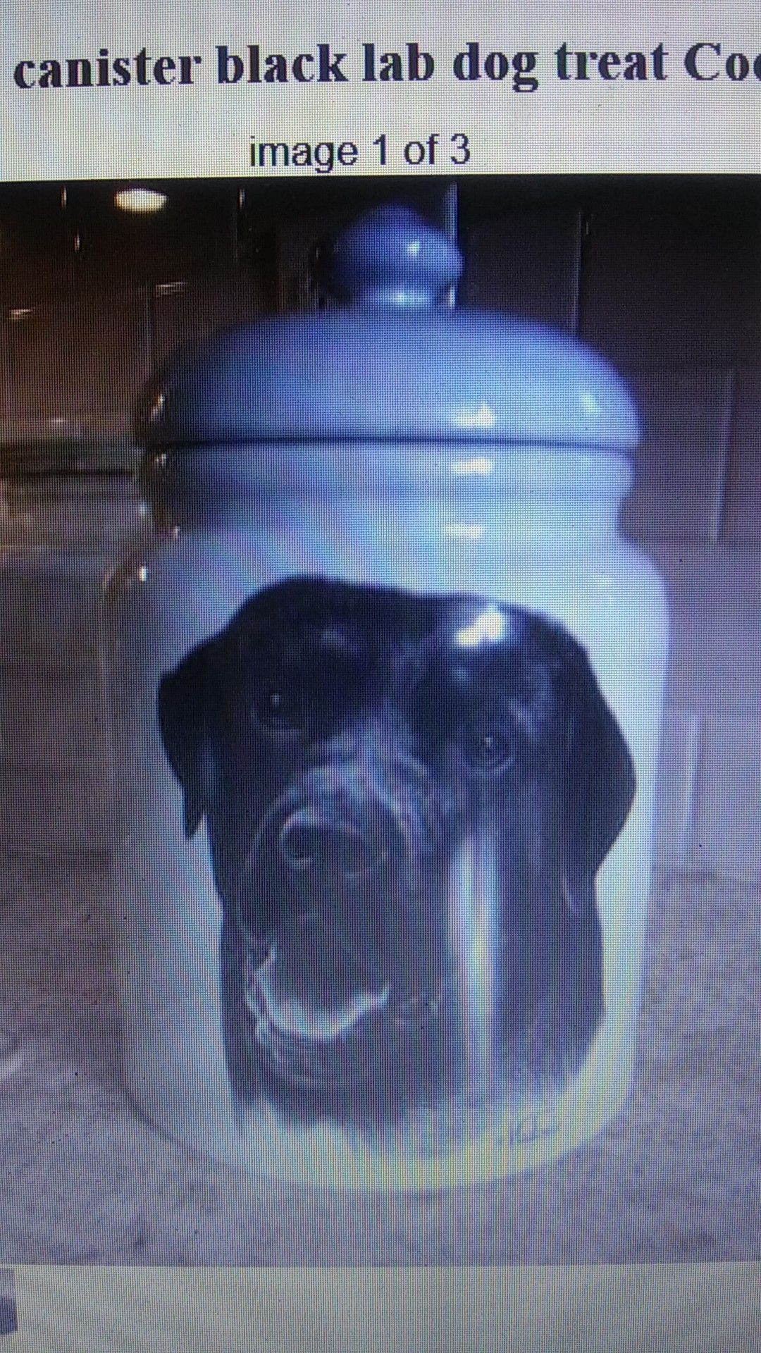 Black Labrador Lab dog Treat. Jar canister