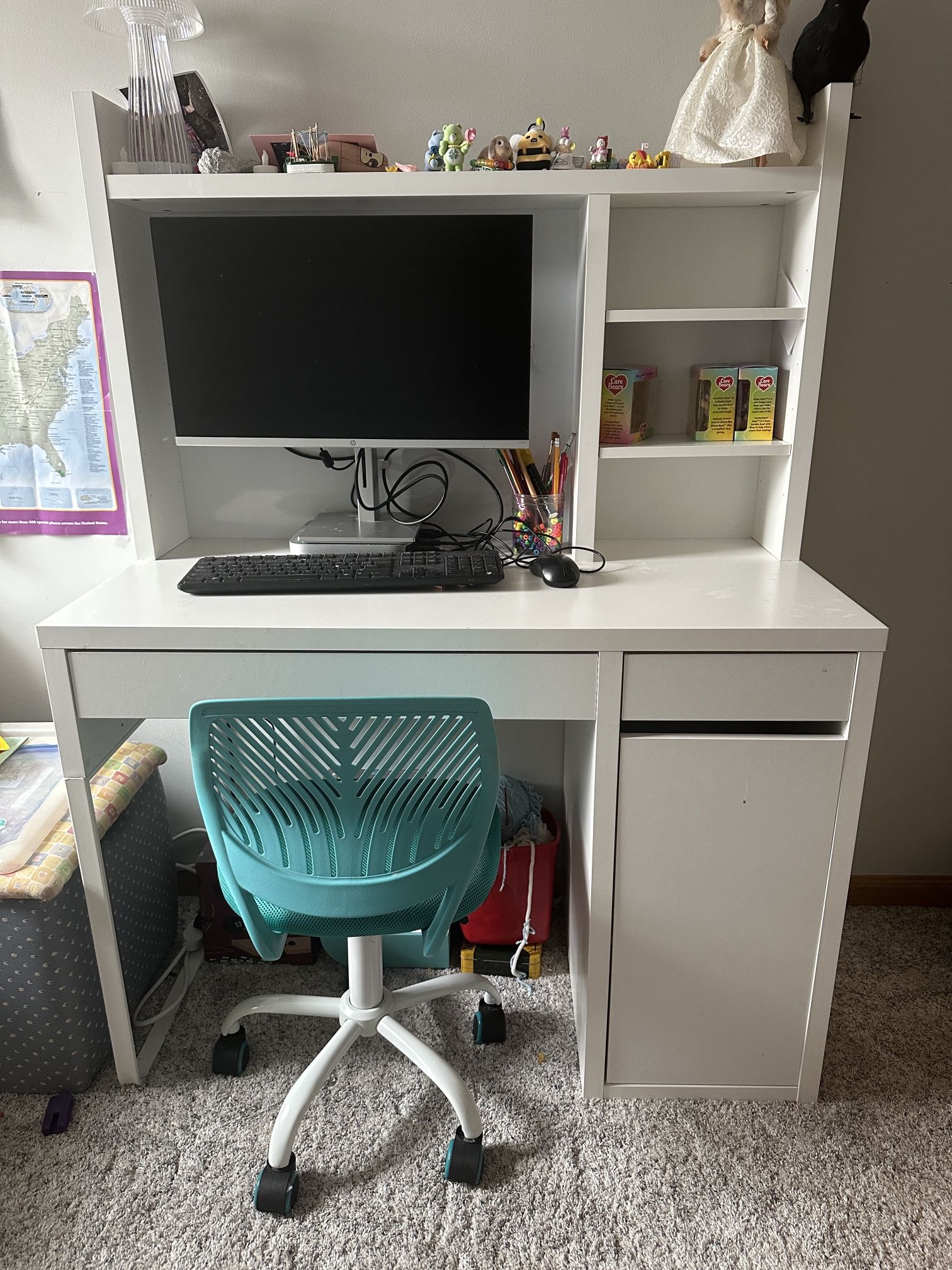 Micke Desk computer Desk with shelf and storage
