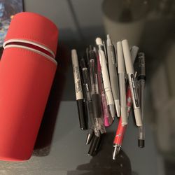 Free School Pencil Case With Pens 