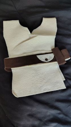 Baby 0-6 mos Handmade Star Wars Jedi Felt Costume Vest with Belt