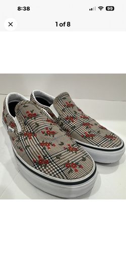 Vans Slip On Floral Plaid Print Women’s 7.0
