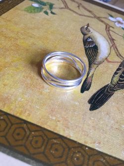 925 silver cigar band ring size 6 1/2
