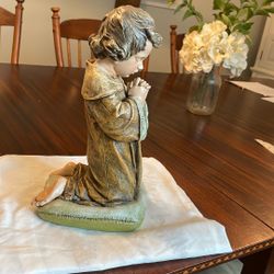 12” Vintage Style Praying Child Figurine
