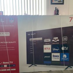75 Inch TCL 4k Roku Smart TV