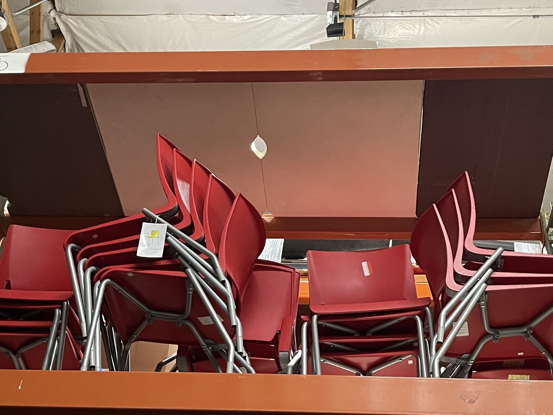 (Sit On It) Red Plastic Cafe Chairs