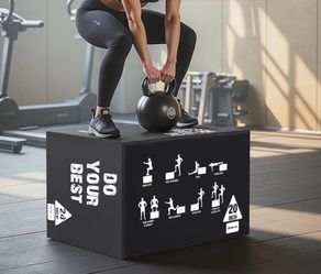 3-in-1 Plyometric Jump Box, Box Jumps for Home Gym