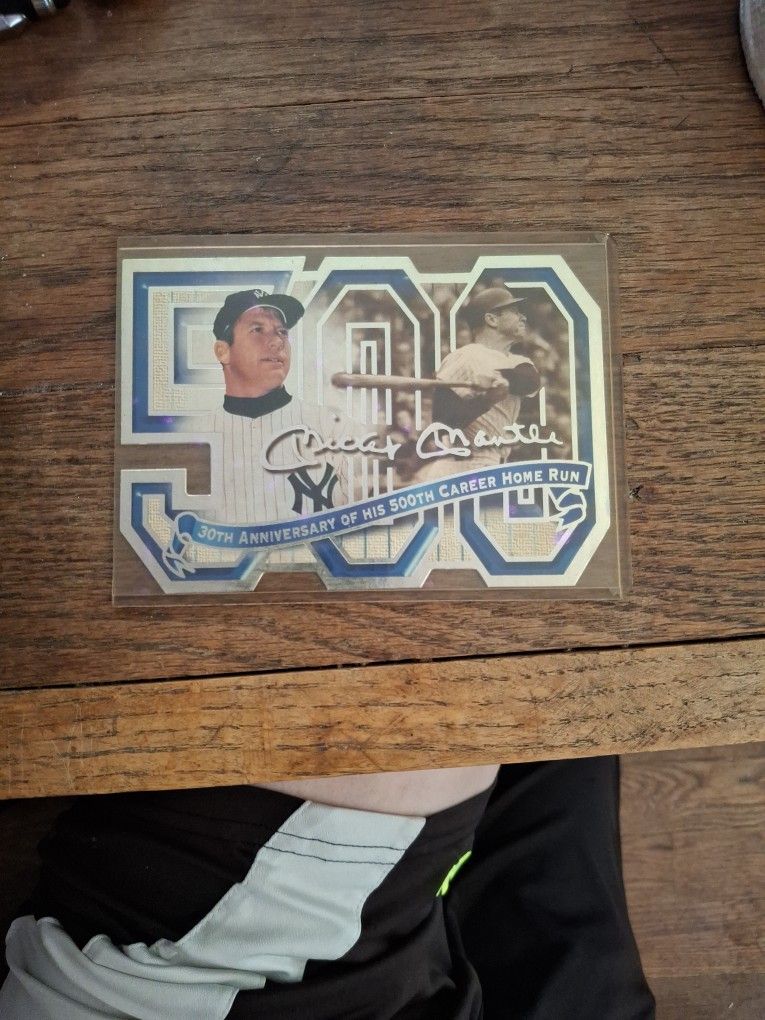 1997 Mickey Mantle 30th Anniversary Of His 500th Career Home Run Baseball Card