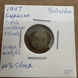 1947 - 1/10 Curaçao Silver Coin