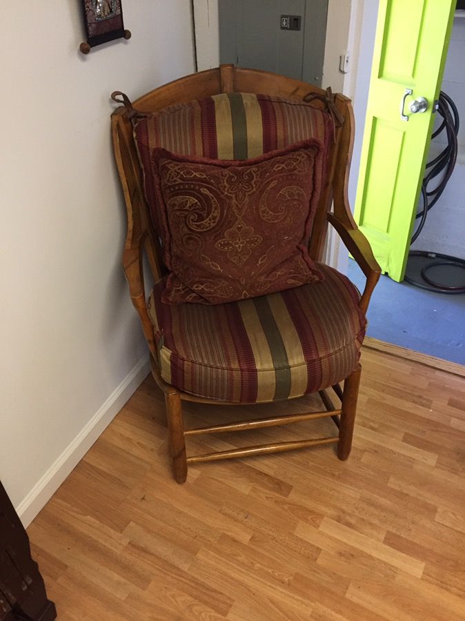 Custom chair with custom cushions