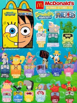 McDonald's SpongeBob One Piece Happy Meal Toys