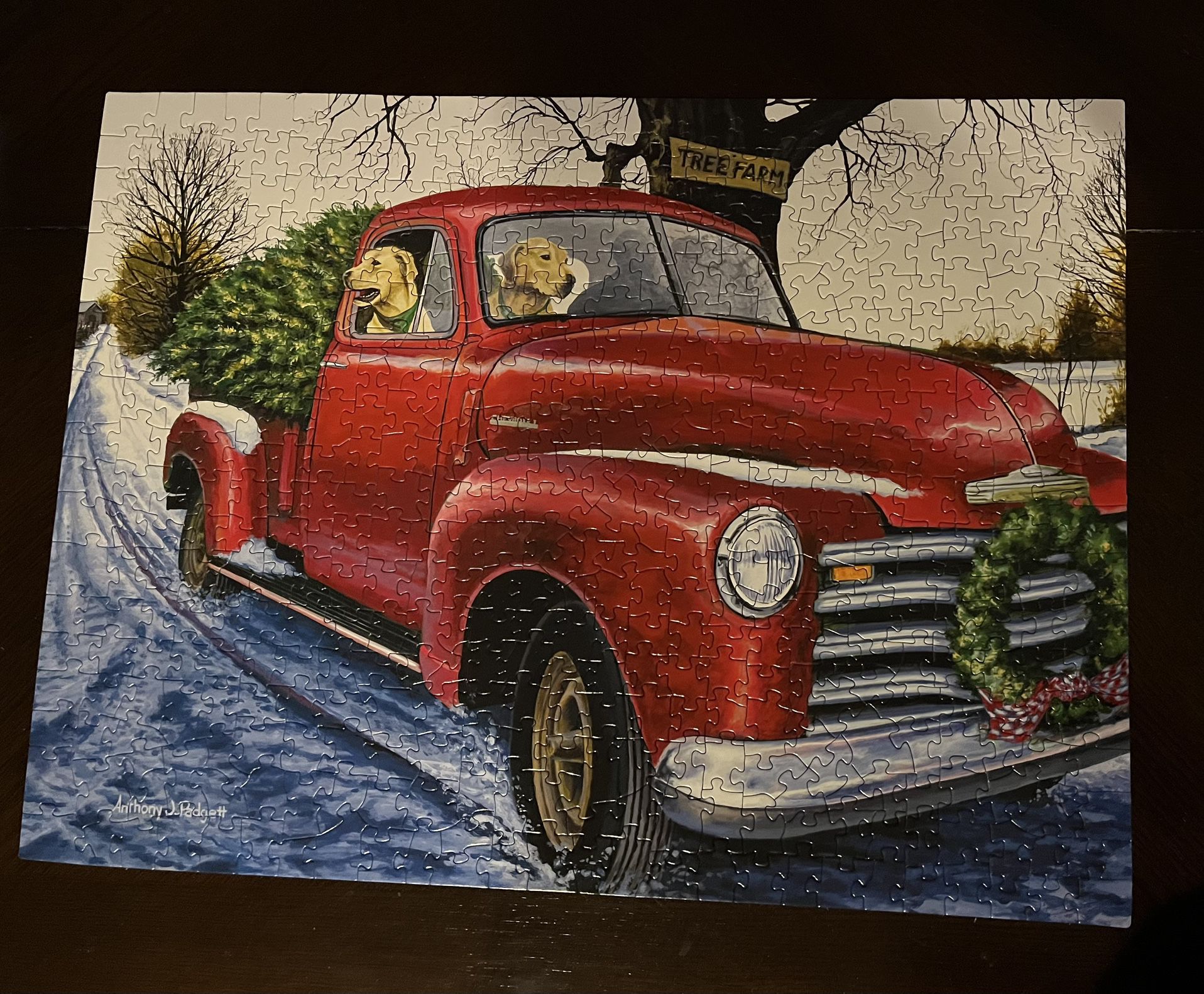 SunsOut Anthony Padgett “Tree Farm” 500 Pc Puzzle (all Pieces Accounted For)