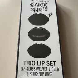 Cosmetics Black Magic Trio Lip Set Lip Gloss/Velvet Liquid Lipstick/Lip Liner