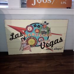 Wood Las Vegas Sign