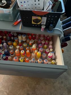 Thread storage cabinet