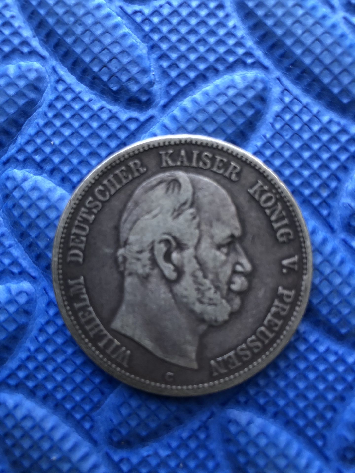 1876-C Silver Deutsches Reich Mark Coin