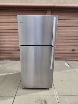 3MONTHS WARRANTY 30x32x66 WHIRLPOOL FRIDGE 18CUFT SILVER