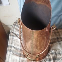 Vintage Brass & Copper Coal Dispenser