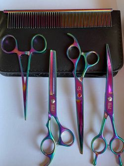 Rainbow Dog Grooming Set