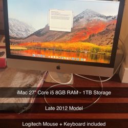 iMac 27 Inches 8GB RAM 1TB Storage. Good Condition 