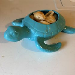 Large Ceramic Turtle From Homegoods With Shells