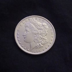 Mint Condition 1896 Morgan Silver Dollar 