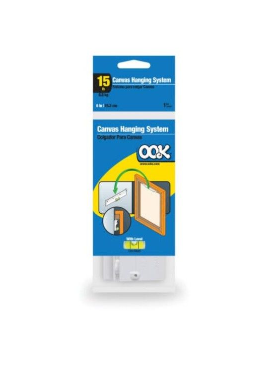 OOK Plastic Canvas Hanging System Cleat - Holds 15Lbs Maximum