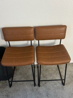 2 Cognac Bar Stools
