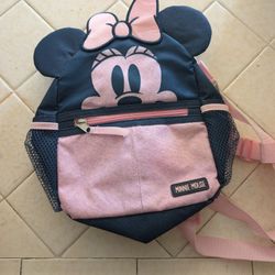 Minnie Mousse Toddler Kids Backpack with harness and Misc toys