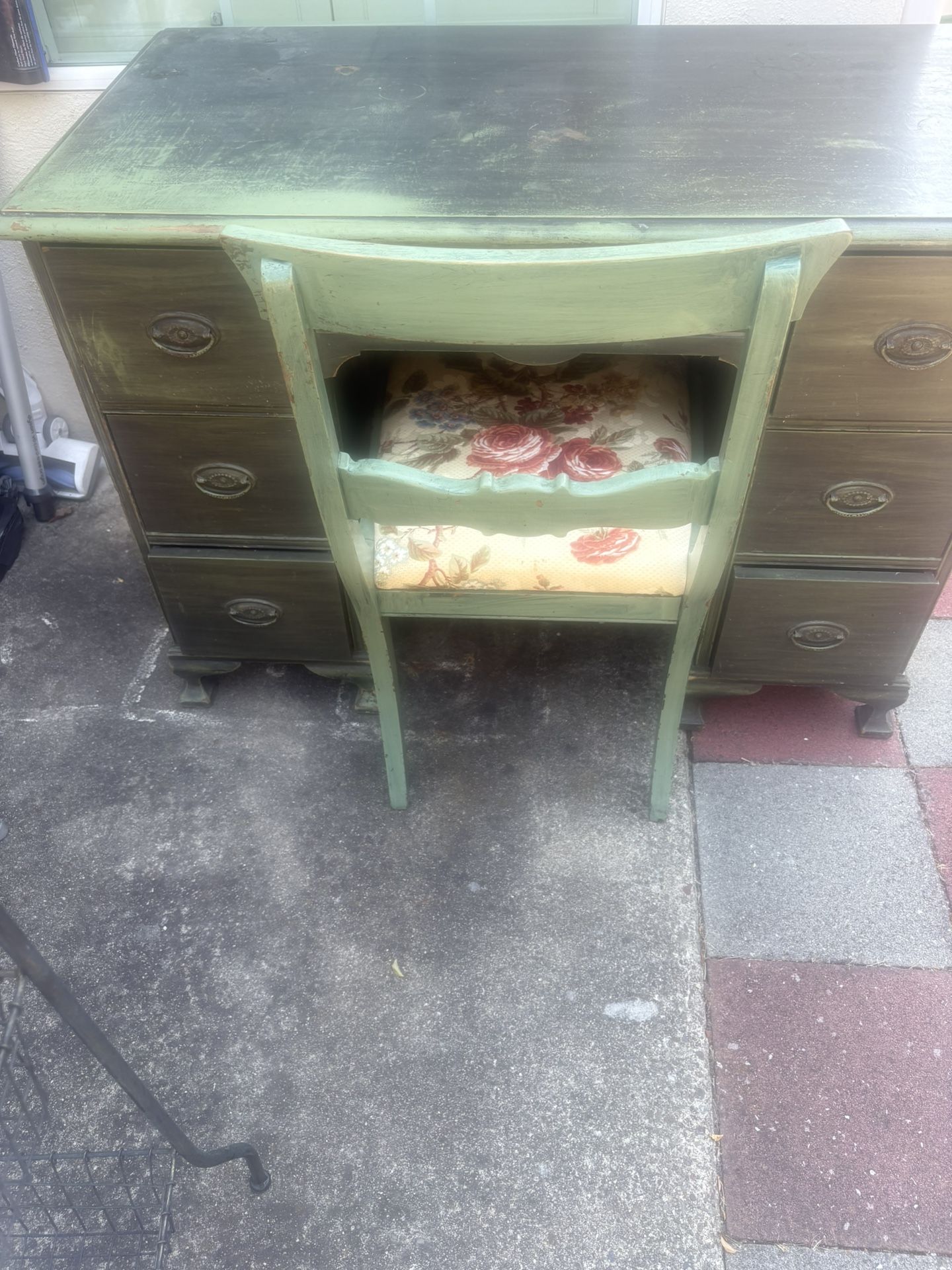 Antique Desk And Chair
