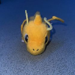 Pokemon Dragonite Laying Plush 4” Stuffed Animal Toy