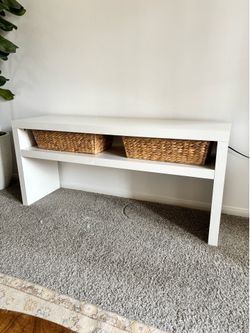 WHITE IKEA TV STAND