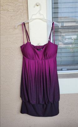 "ALYN PAIGE" LADIES SPARKLE OMBRE BUBBLE HEM DRESS...SIZE M